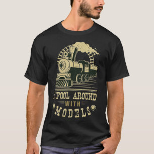 Camiseta Modelo de comboio engraçado Comboios Legal ferrovi
