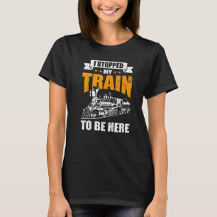 Camiseta Modelo De Comboio Suspenso Locomotiva A Vapor