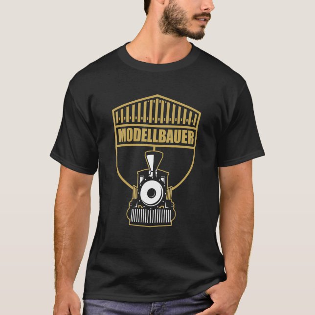 Camiseta Modelo de construtor modelo de hobby ferroviário (Frente)