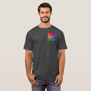 Camiseta Modelo de Cor Carvão Heather Personalizar