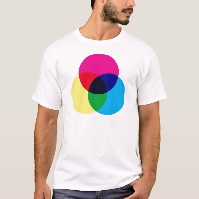 Camiseta Modelo de cor de CMYK (Frente)