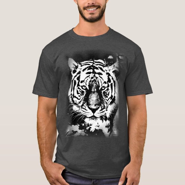 Camiseta Modelo de Elegante de Cabeça de Cor de Heather de  (Frente)