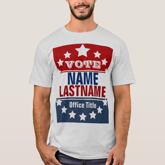 Camiseta Modelo de Eleição de Campanha Personalizada (Frente)