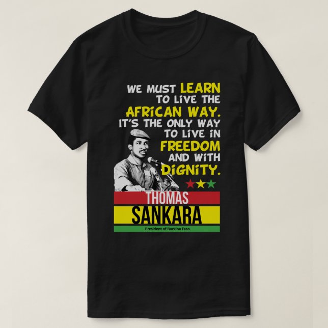 Camiseta Modelo de excelente Thomas Africanist Sankara Gift (Frente do Design)