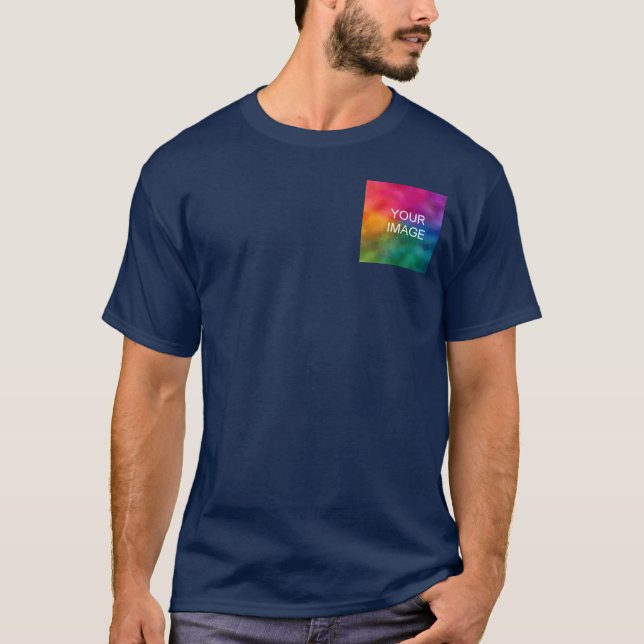 Camiseta Modelo de Foto de Adição de Imagem de Lado Duplo B (Frente)