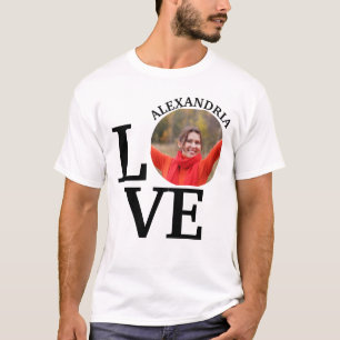 Camiseta Modelo de foto de amor personalizado moderno