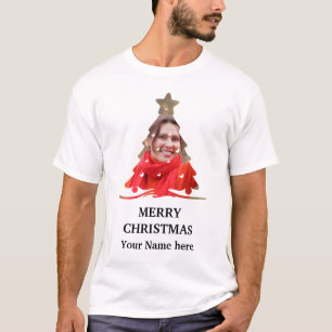 Camiseta Modelo de foto de árvore de Natal Moderno Persona