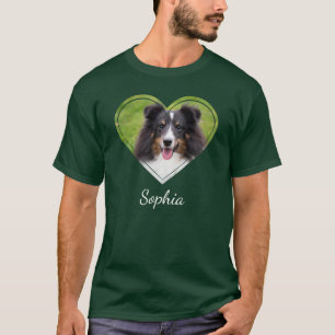 Camiseta Modelo de Foto de Cachorro em Forma de Coração c
