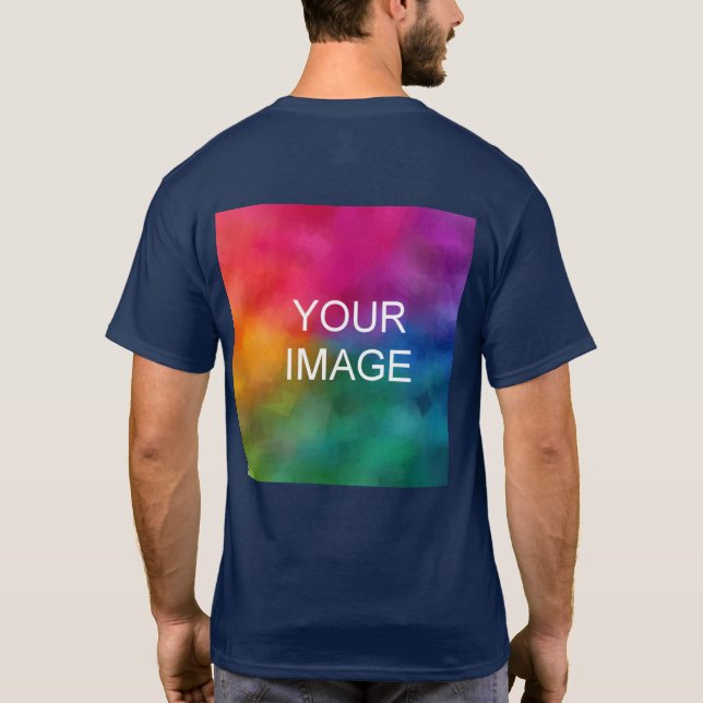 Camiseta Modelo de foto de substituição de Design de saída  (Verso)