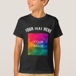 Camiseta Modelo de Foto de Upload de Texto Meninos Crianças
