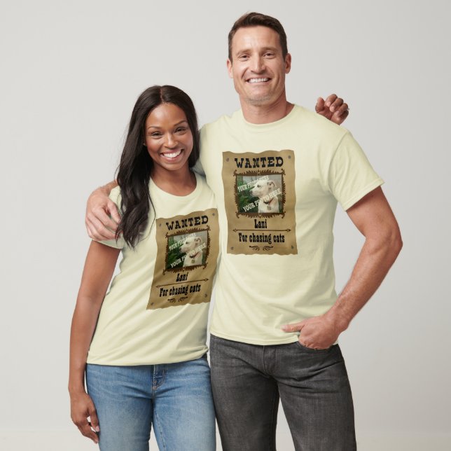 Camiseta Modelo de Foto Personalizada de Pet de Poster Wild (Unissex)