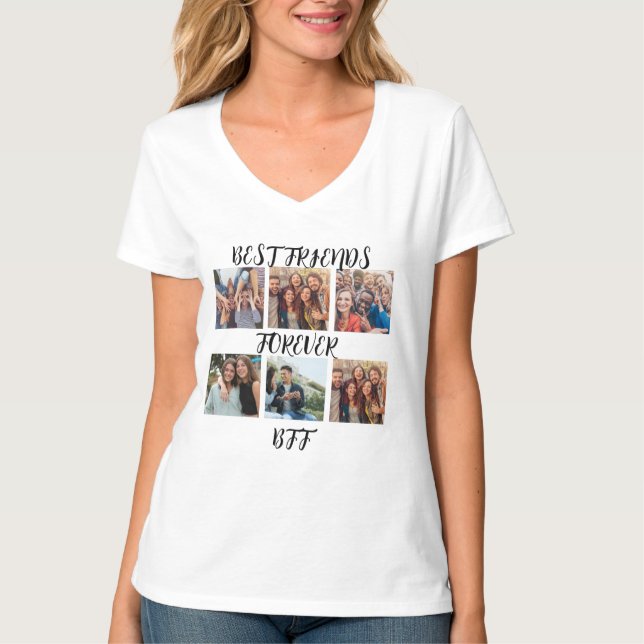 Camiseta Modelo de Foto Personalizado "Melhores Amigos para (Frente)