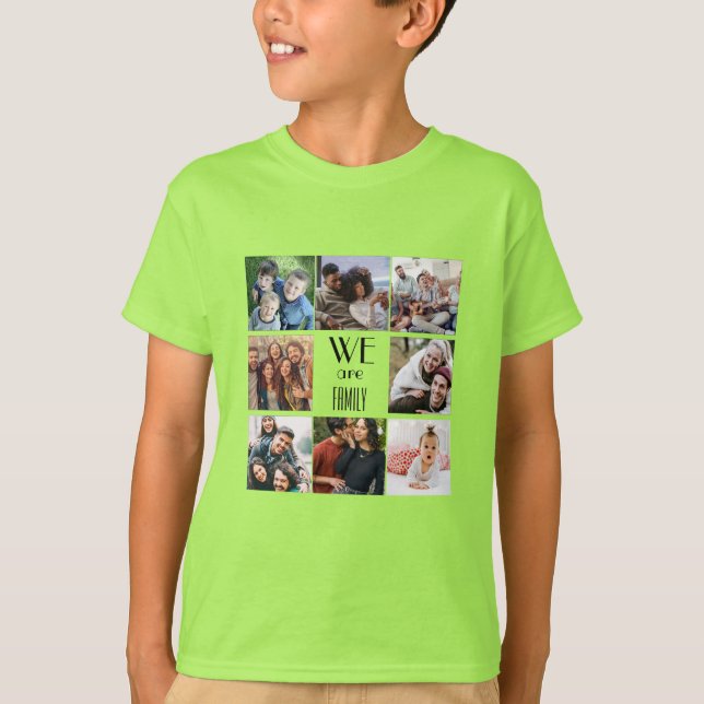 Camiseta Modelo de Foto Personalizado "Somos Família" (Frente)