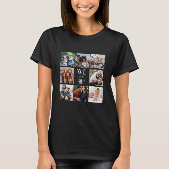 Camiseta Modelo de Foto Personalizado "Somos Família" (Frente)