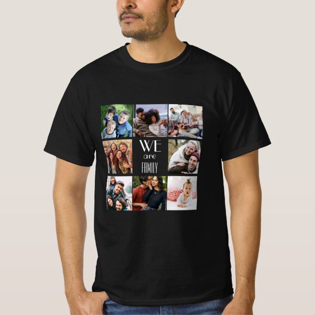 Camiseta Modelo de Foto Personalizado "Somos Família" (Frente)