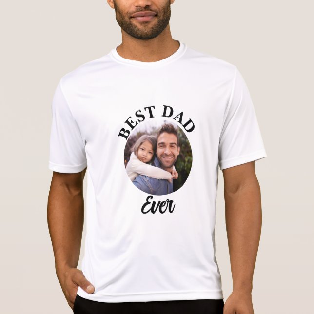 Camiseta Modelo de Fotografia Personalizada do Melhor Pai (Frente)