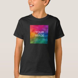 Camiseta Modelo de imagem personalizada preto duplo