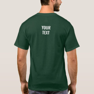 Camiseta Modelo de Impressão traseira mantém verde floresta