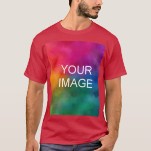 Camiseta Modelo de logotipo de adição de imagem com verme