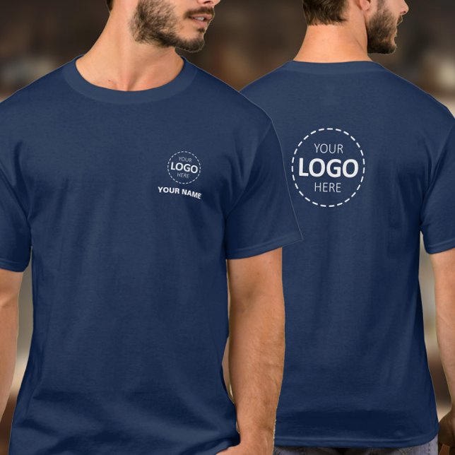 Camiseta Modelo de logotipo e nome - Funcionarios de logoti (Criador carregado)