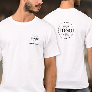Camiseta Modelo de logotipo e nome - Funcionarios de logoti