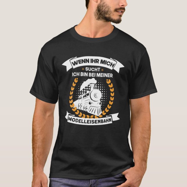 Camiseta Modelo de Modelo de Comboio Ferroviário (Frente)