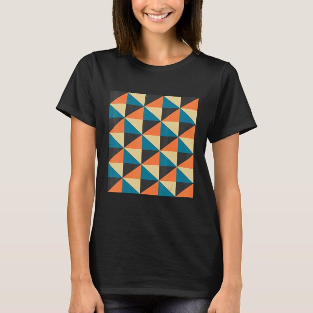 Camiseta modelo de mosaico geométrico poster, conjunto geom (Frente)