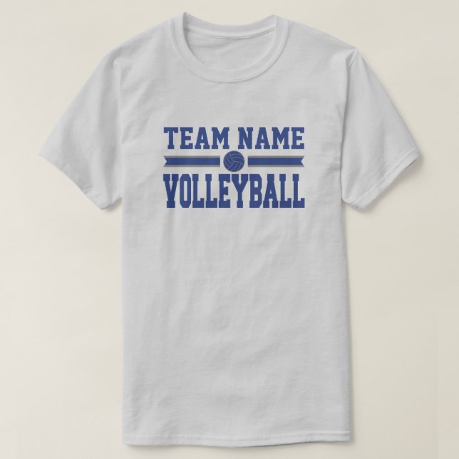 Camiseta Modelo de Nome da Equipe de Voleibol Personalizada (Frente do Design)