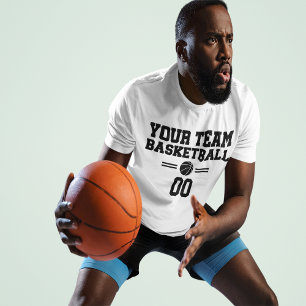 Camiseta Modelo de nome e número da equipe de basquetebol p