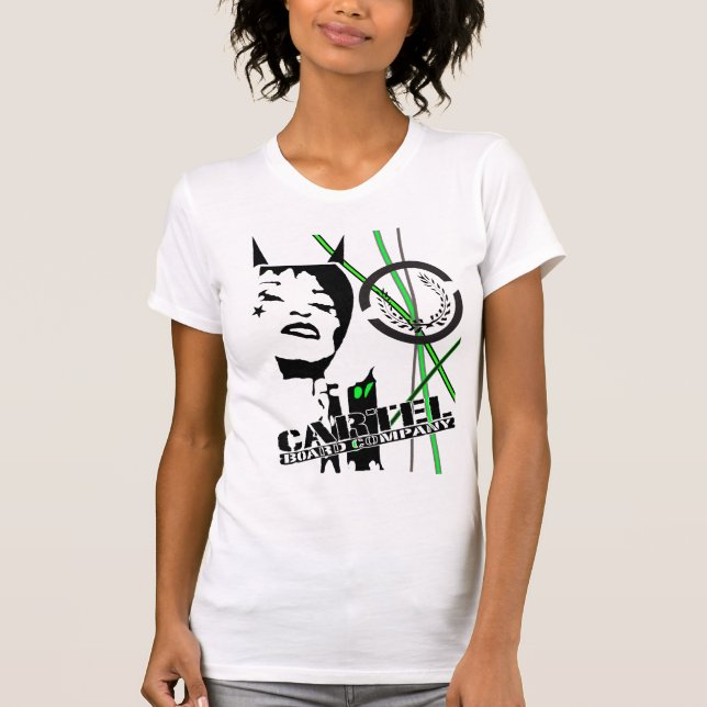Camiseta Modelo de papel do cartel (Frente)