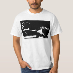 Camiseta Modelo de pop de Arte Mens Curvet Horse Moderno Br