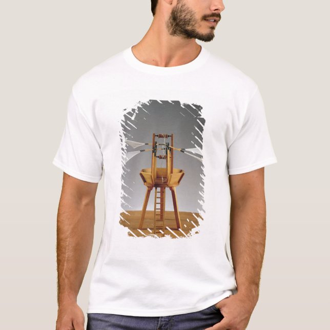 Camiseta Modelo de reconstrução do design da Vinci (Frente)