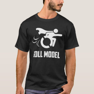 Camiseta Modelo de Roll legal Engraçado Deficiente Pessoa R