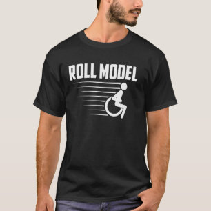 Camiseta Modelo de Roll legal Engraçado Deficiente Pessoa R