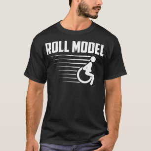 Camiseta Modelo de Roll legal Engraçado Deficiente Pessoa R