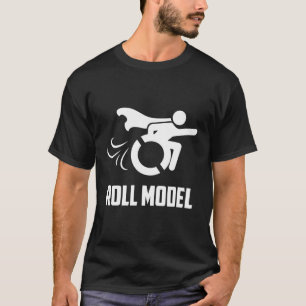 Camiseta Modelo de Roll legal Engraçado Deficiente Pessoa R