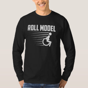 Camiseta Modelo de Roll legal Engraçado Deficiente Pessoa R