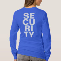 Modelo de Segurança Feminino de Texto Grande Azul