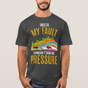 Camiseta Modelo de Terremoto de Placas Tectônicas Desculpe