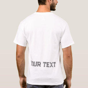 Camiseta Modelo de texto com impressão na parte traseira pa