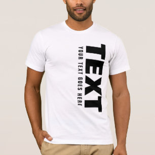Camiseta Modelo de texto com palavras em fonte grande para