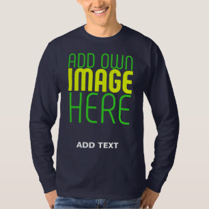 CAMISETA MODELO DE TEXTO DE IMAGEM AZUL DE MARINHO CUTE EDI