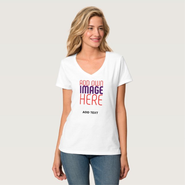 CAMISETA MODELO DE TEXTO DE IMAGEM BRANCA SIMPLES EDITÁVEL  (Frente Completa)