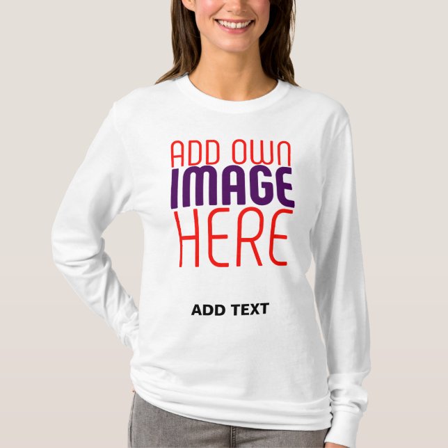CAMISETA MODELO DE TEXTO DE IMAGEM BRANCA SIMPLES EDITÁVEL  (Frente)