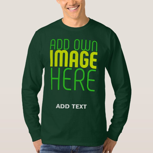 CAMISETA MODELO DE TEXTO DE IMAGEM DE FLORESTA MODERNA EDIT (Frente)