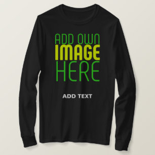 CAMISETA MODELO DE TEXTO DE IMAGEM NEGRA SIMPLES EDITÁVEL M