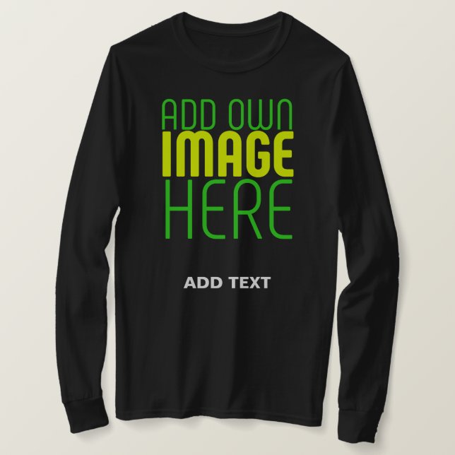 CAMISETA MODELO DE TEXTO DE IMAGEM NEGRA SIMPLES EDITÁVEL M (Frente do Design)
