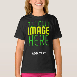 CAMISETA MODELO DE TEXTO DE IMAGEM NEGRA SIMPLES EDITÁVEL M