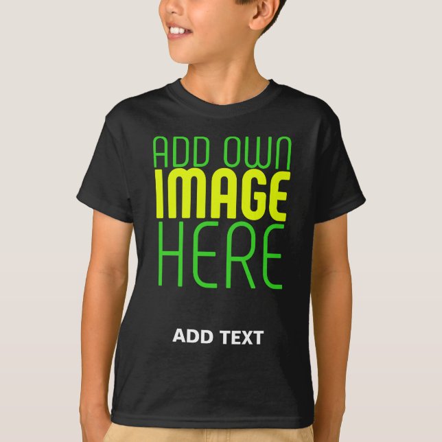 CAMISETA MODELO DE TEXTO DE IMAGEM NEGRA SIMPLES EDITÁVEL M (Frente)