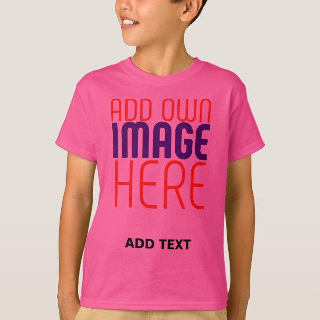CAMISETA MODELO DE TEXTO DE IMAGEM ROSA CUTE EDITÁVEL MODER (Frente)